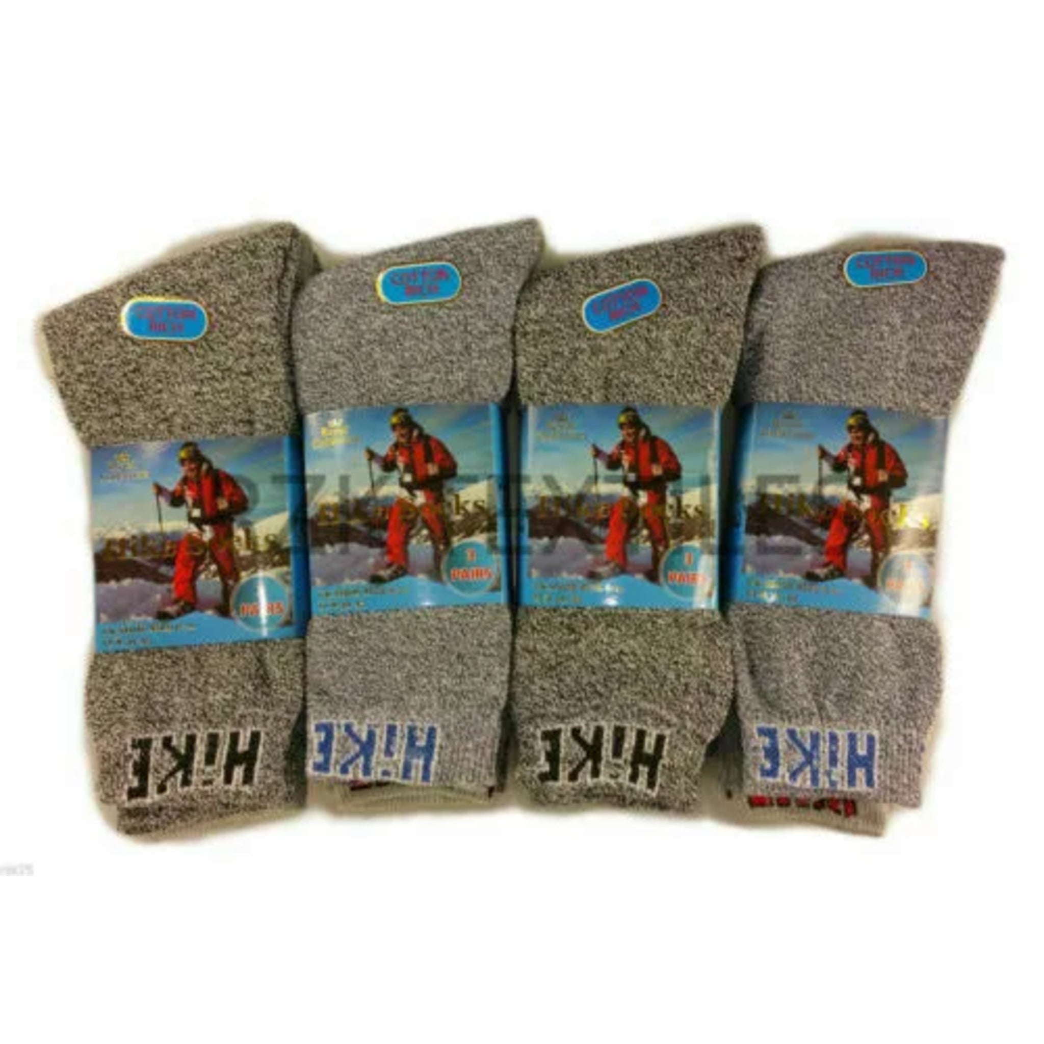 Men's Hike branded boot socks – Royal Collection cotton-rich hiking socks, available in 3 pack or 12 pack, ideal for outdoor, work, and walking boots